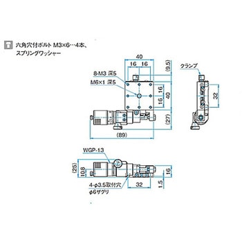 X軸スチールステージ ステージサイズ40mm TSD-401シリーズ シグマ光機