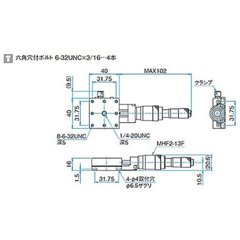 X軸スチールステージ ステージサイズ40mm TSD-401シリーズ シグマ光機