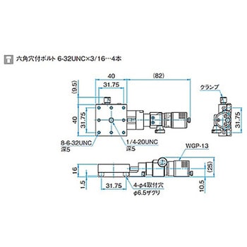 X軸スチールステージ ステージサイズ40mm TSD-401シリーズ シグマ光機