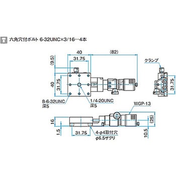 X軸スチールステージ ステージサイズ40mm TSD-401シリーズ シグマ光機