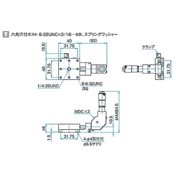 X軸スチールステージ ステージサイズ40mm TSD-401シリーズ シグマ光機