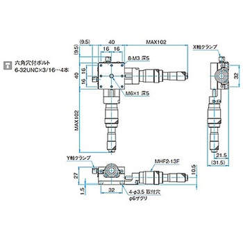 XY軸スチールステージ ステージサイズ40mm TSD-402シリーズ シグマ光機