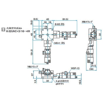 XY軸スチールステージ ステージサイズ40mm TSD-402シリーズ シグマ光機