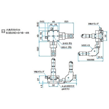 XY軸スチールステージ ステージサイズ40mm TSD-402シリーズ シグマ光機