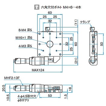 X軸スチールステージ ステージサイズ60mm TSD-601シリーズ シグマ光機