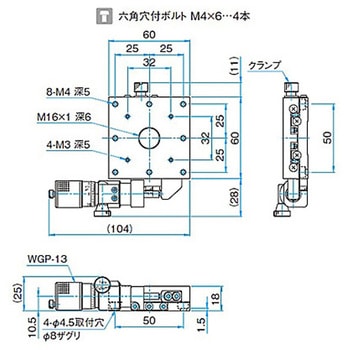 X軸スチールステージ ステージサイズ60mm TSD-601シリーズ シグマ光機