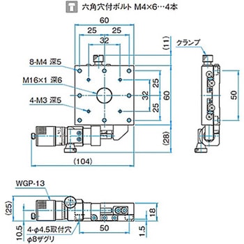 X軸スチールステージ ステージサイズ60mm TSD-601シリーズ シグマ光機