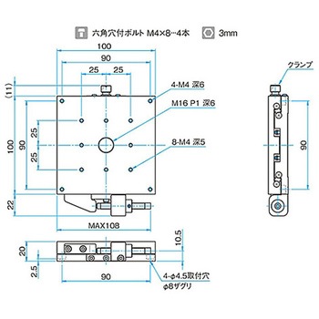 X軸スチールステージ ステージサイズ100mm TSD-1001シリーズ シグマ光機