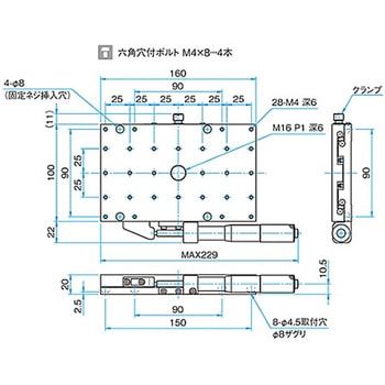 X軸ロングスチールステージ TSDシリーズ シグマ光機