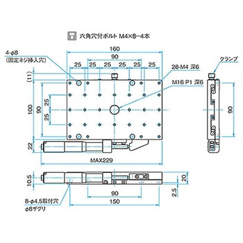 X軸ロングスチールステージ TSDシリーズ シグマ光機