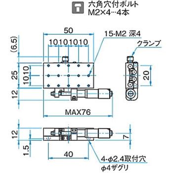 X軸ロングスチールステージ TSDシリーズ シグマ光機