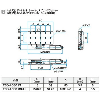 X軸ロングスチールステージ TSDシリーズ シグマ光機