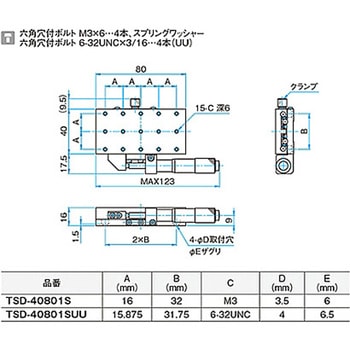 X軸ロングスチールステージ TSDシリーズ シグマ光機