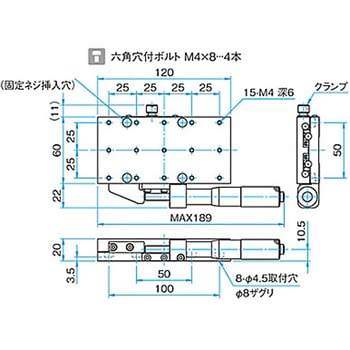 X軸ロングスチールステージ TSDシリーズ シグマ光機