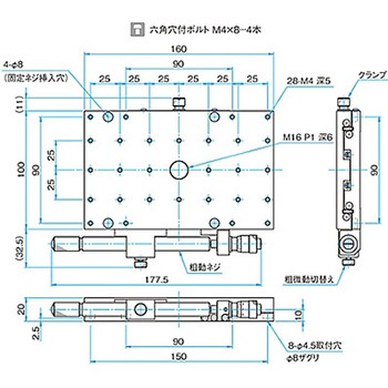 X軸スチールステージ(粗微動) TSDシリーズ シグマ光機
