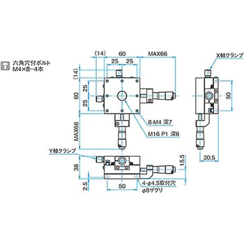 XY軸アルミクロスローラステージ TAM-602シリーズ シグマ光機