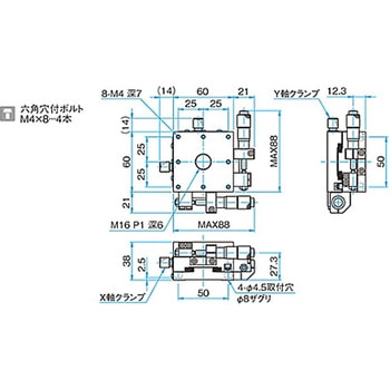 XY軸アルミクロスローラステージ TAM-602シリーズ シグマ光機