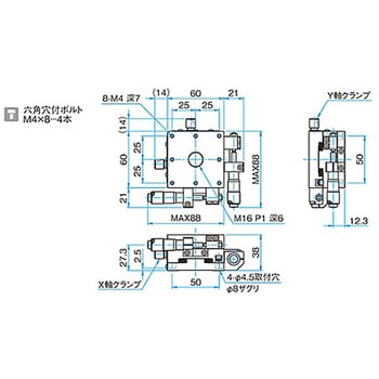 XY軸アルミクロスローラステージ TAM-602シリーズ シグマ光機
