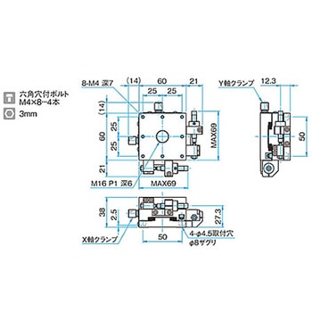 XY軸アルミクロスローラステージ TAM-602シリーズ シグマ光機