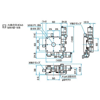 XY軸アルミクロスローラステージ TAM-602シリーズ シグマ光機