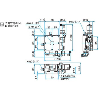 XY軸アルミクロスローラステージ TAM-602シリーズ シグマ光機