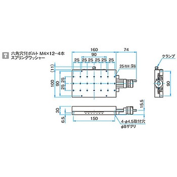 X軸ロングアルミクロスローラステージ(大型) TAMCシリーズ シグマ光機