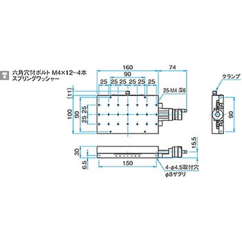 X軸ロングアルミクロスローラステージ(大型) TAMCシリーズ シグマ光機