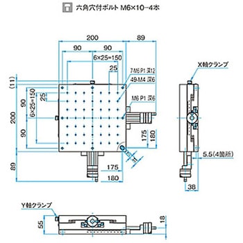 XY軸アルミクロスローラステージ(大型) TAMCシリーズ シグマ光機