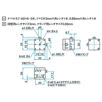 XY軸ブロックステージ ステージサイズ TASB シグマ光機