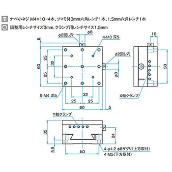 XY軸ブロックステージ ステージサイズ TASB シグマ光機