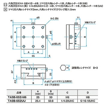 XY軸ブロックステージ ステージサイズ TASB シグマ光機