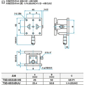 Z軸フラットスチールステージ(天地逆転) TSDシリーズ シグマ光機
