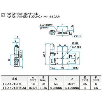 Z軸スチールステージ ステージサイズ25mm TSDシリーズ シグマ光機