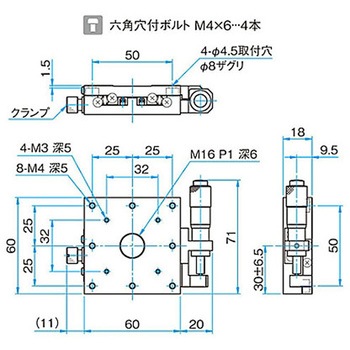 Z軸スチールステージ ステージサイズ25mm TSDシリーズ シグマ光機