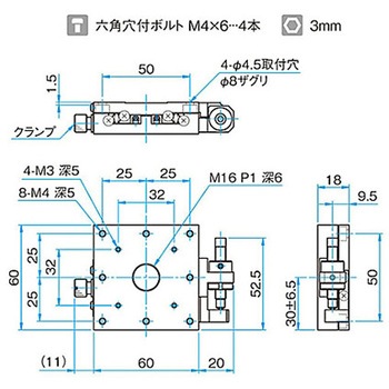 Z軸スチールステージ ステージサイズ25mm TSDシリーズ シグマ光機
