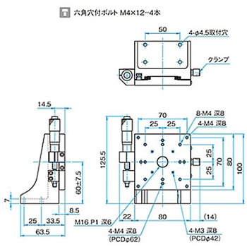 Z軸アルミクロスローラステージ(垂直) ステージサイズ40mm TAMシリーズ シグマ光機