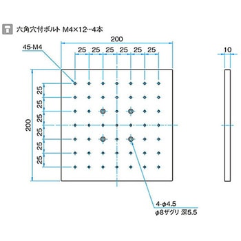 精密ラボジャッキ用トッププレート LJP シグマ光機
