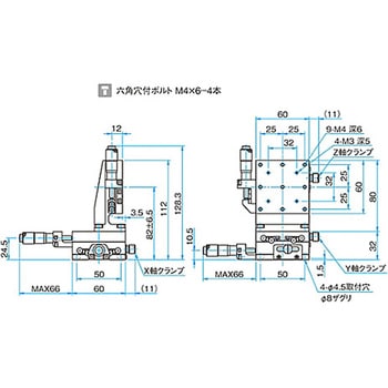 XYZ軸スチールステージ(垂直) ステージサイズ60mm TSD-605シリーズ シグマ光機
