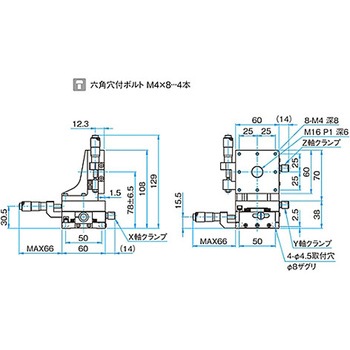 XYZ軸アルミクロスローラステージ(垂直) ステージサイズ40mm TAMシリーズ シグマ光機