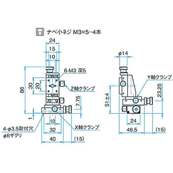 XYZ軸ネジ送りステージ(垂直) TASシリーズ - シグマ光機
