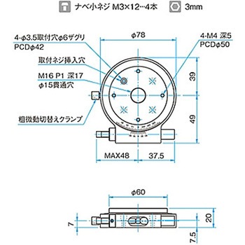 θ軸粗微動ステージ KSPシリーズ シグマ光機