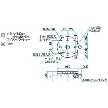 KSPA-806FP θ軸透過用粗微動ステージ KSPAシリーズ 1個 シグマ光機 【通販モノタロウ】