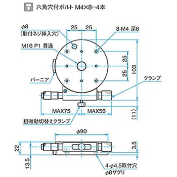 θ軸透過用薄型粗微動ステージ KSPBシリーズ - シグマ光機