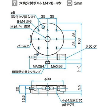 θ軸透過用薄型粗微動ステージ KSPBシリーズ シグマ光機