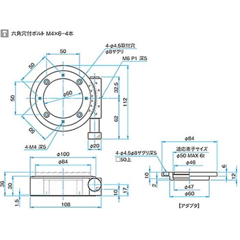θ軸ウォーム式ステージ KSWシリーズ シグマ光機