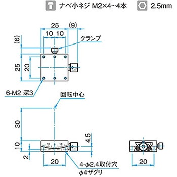 α軸小型薄形ゴニオステージ ステージサイズ25mm GOH-25Aシリーズ シグマ光機