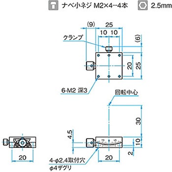 α軸小型薄形ゴニオステージ ステージサイズ25mm GOH-25Aシリーズ シグマ光機