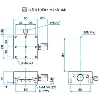 α軸ゴニオステージ ステージサイズ60mm GOH-60Aシリーズ シグマ光機