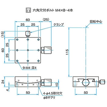 α軸ゴニオステージ ステージサイズ60mm GOH-60Aシリーズ シグマ光機