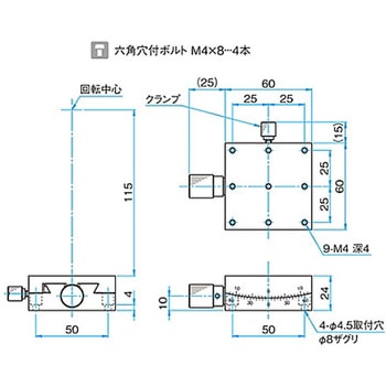 α軸ゴニオステージ ステージサイズ60mm GOH-60Aシリーズ シグマ光機